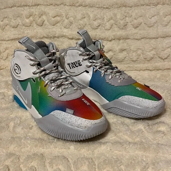 AUTHENTIC Nike Air Deldon Multicolor Basketball Shoes Size 9.5 BE TRUE - Picture 11 of 17